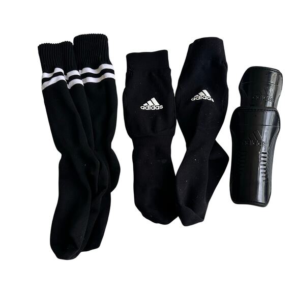 Adidas Other - Adidas Soccer Sock Bundle with Chin Guards - Youth Medium